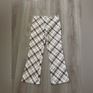 Princess Polly Plaid Pants in Brown and Cream 🤎